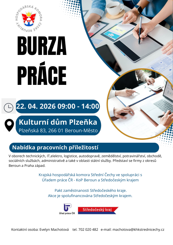 Naše škola se představí na Burze práce 2026 v Berouně